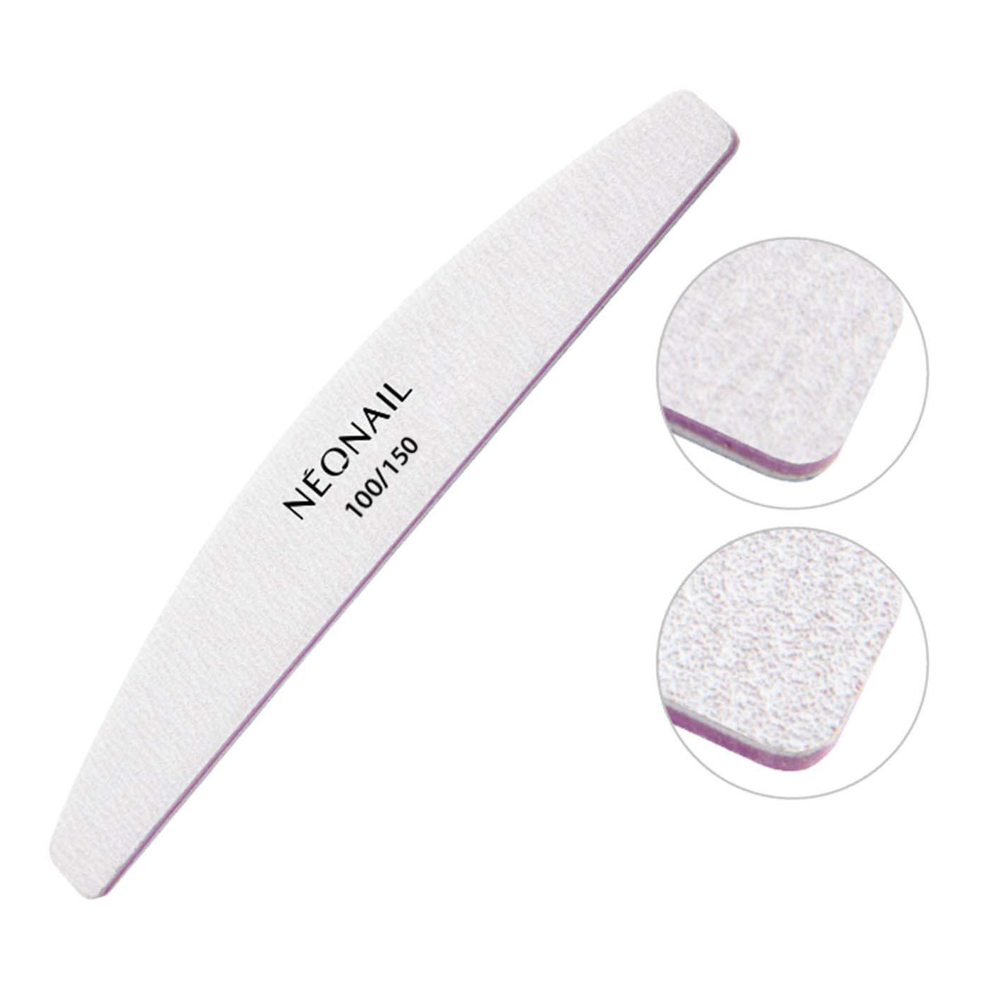 Lima de u&ntilde;as cebra en forma de media luna 100/150 NEONAIL