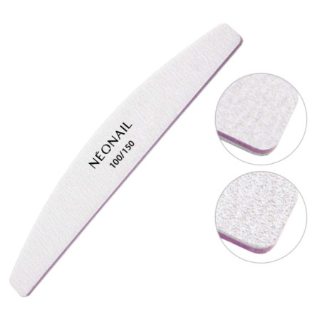 Lima de u&ntilde;as cebra en forma de media luna 100/150 NEONAIL