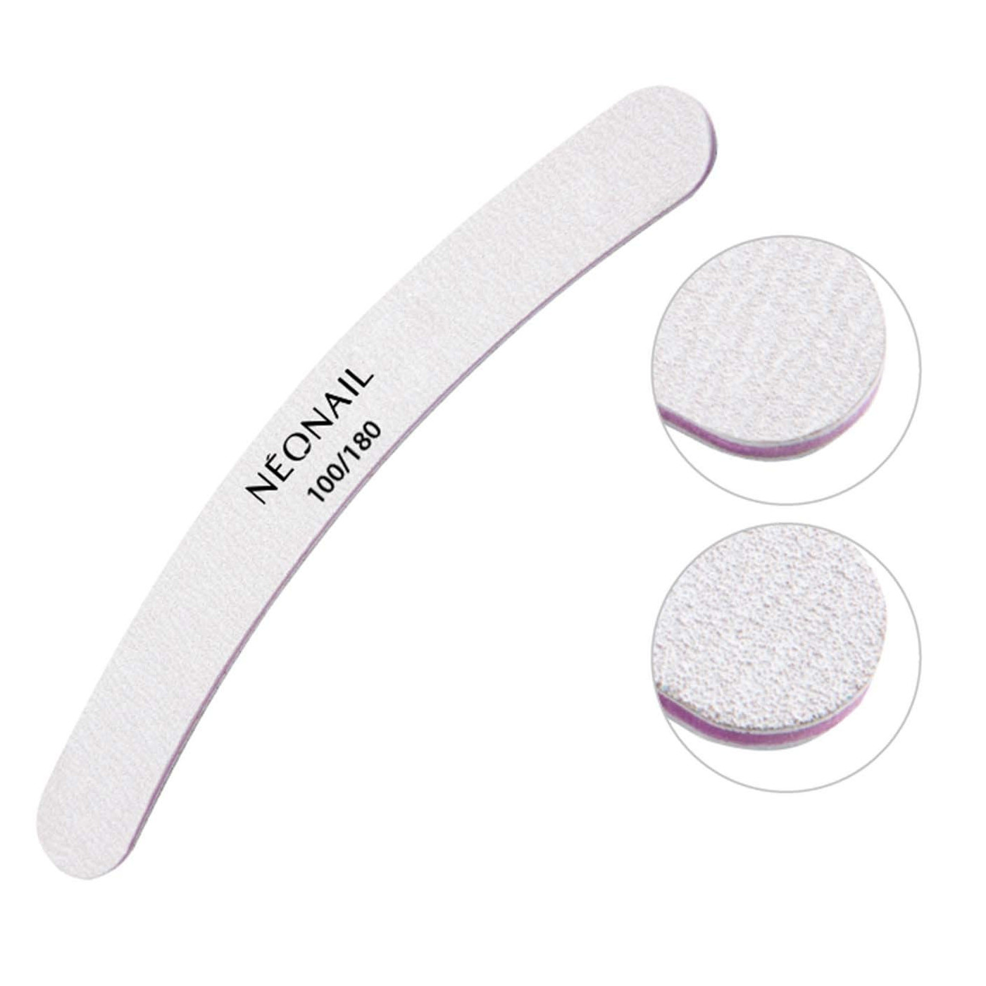 Lima de u&ntilde;as gris en forma de pl&aacute;tano 100/180 NEONAIL