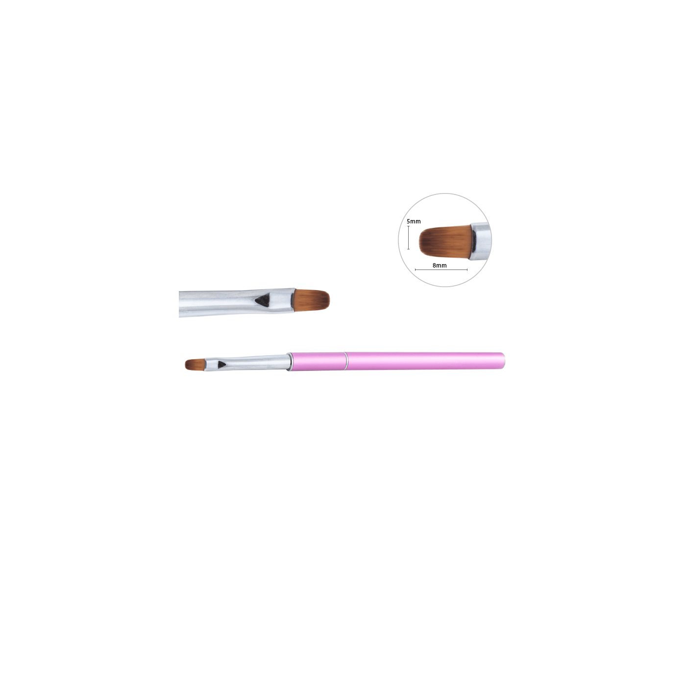 Pincel ovalado de pelo natural para gel no. 6