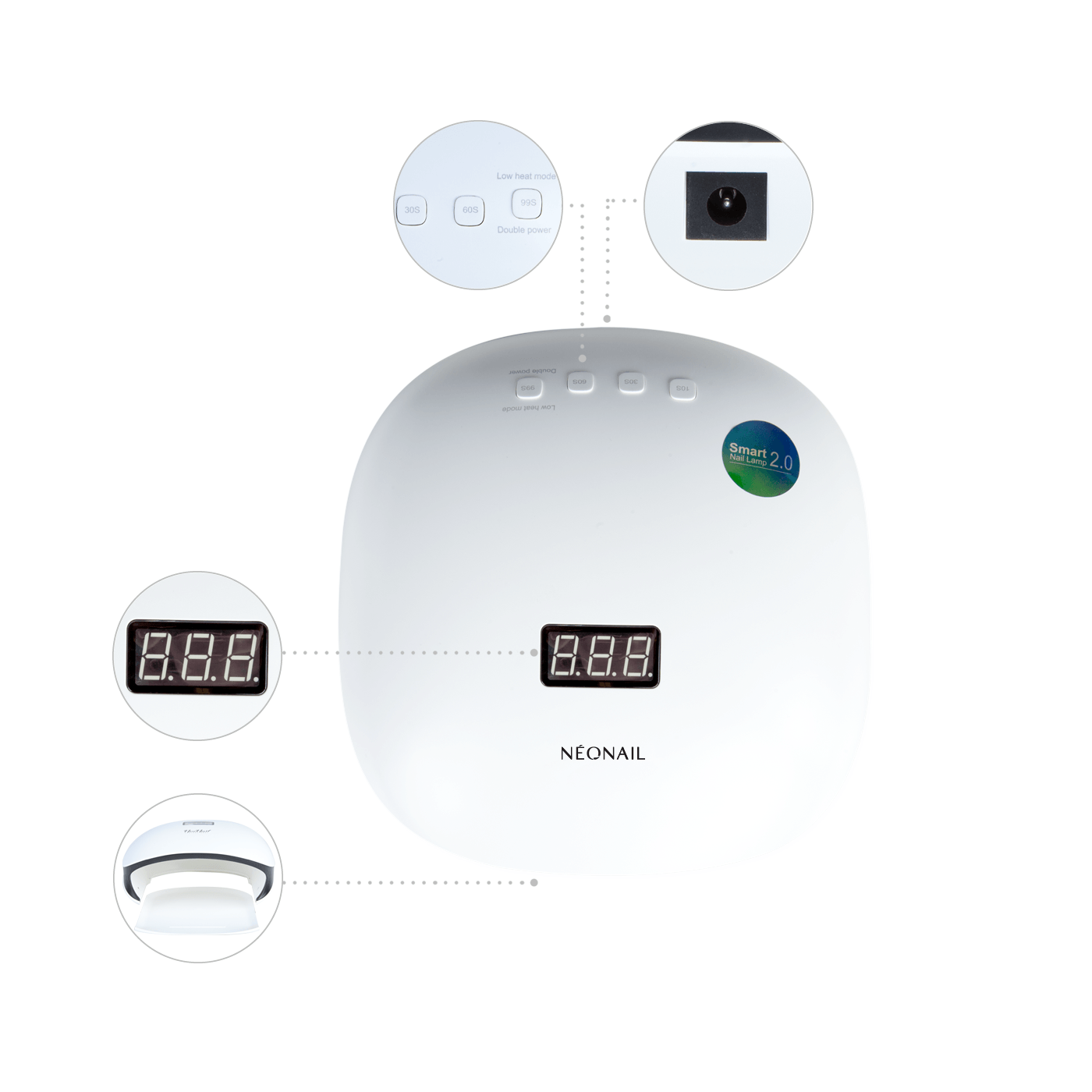 Lámpara LED 36W/48 con pantalla LCD | NEONAIL Lámpara LED 36W/48 con pantalla LCD | NEONAIL