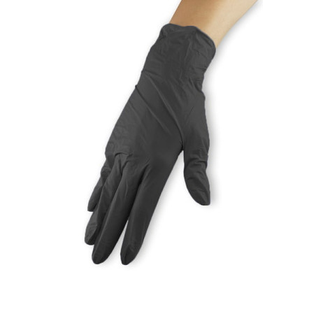 Guantes de nitrilo - negro, L