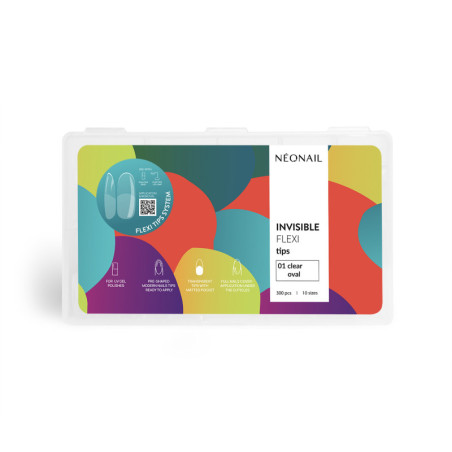 Tips Flexibles para alargar u&ntilde;as Invisible Flexi Tips 01 Clear Oval