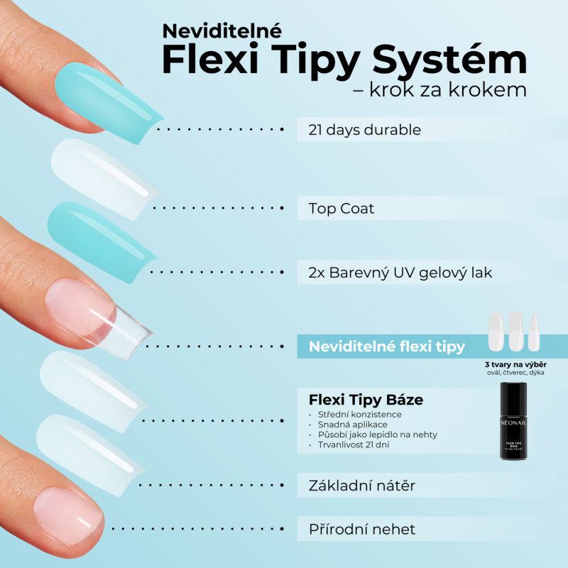 Tips Flexibles para alargar u&ntilde;as Invisible Flexi Tips 01 Clear Oval