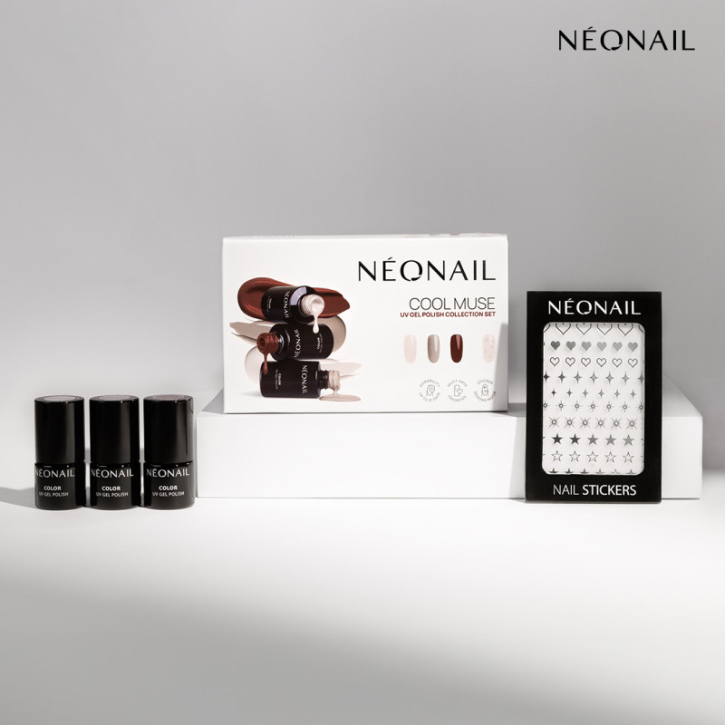 Cool Muse - Set 3 esmaltes semipermanentes & Stickers