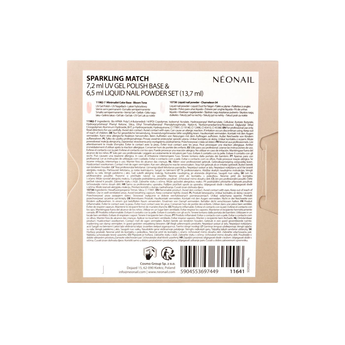 Sparkling Match - Set Base 7,2 ml  & Liquid Nail Powder 6,5 ml