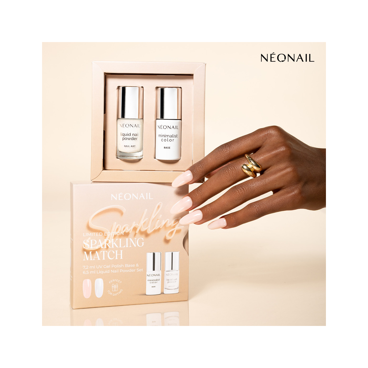 Sparkling Match - Set Base 7,2 ml  & Liquid Nail Powder 6,5 ml