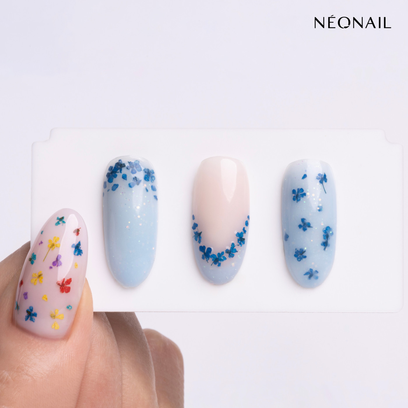 Adorno floral para u&ntilde;as 04 - Navy