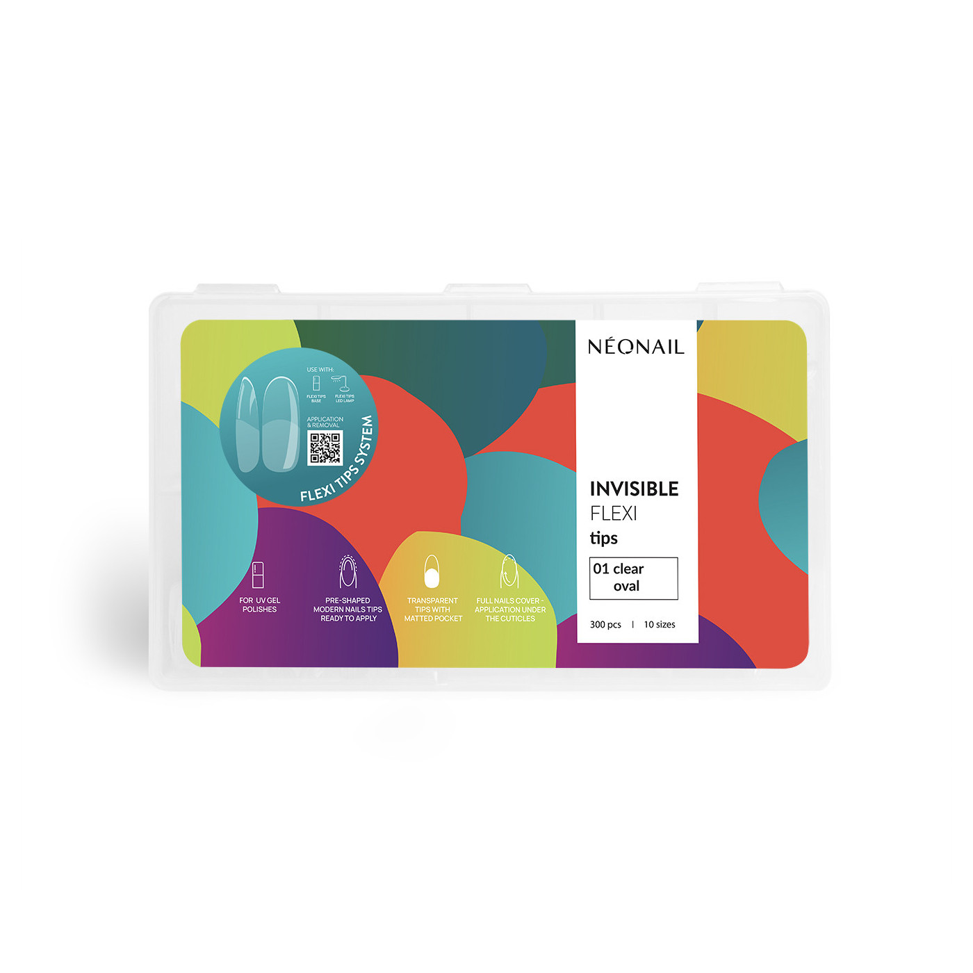 Tips Flexibles para alargar u&ntilde;as Invisible Flexi Tips 01 Clear Oval