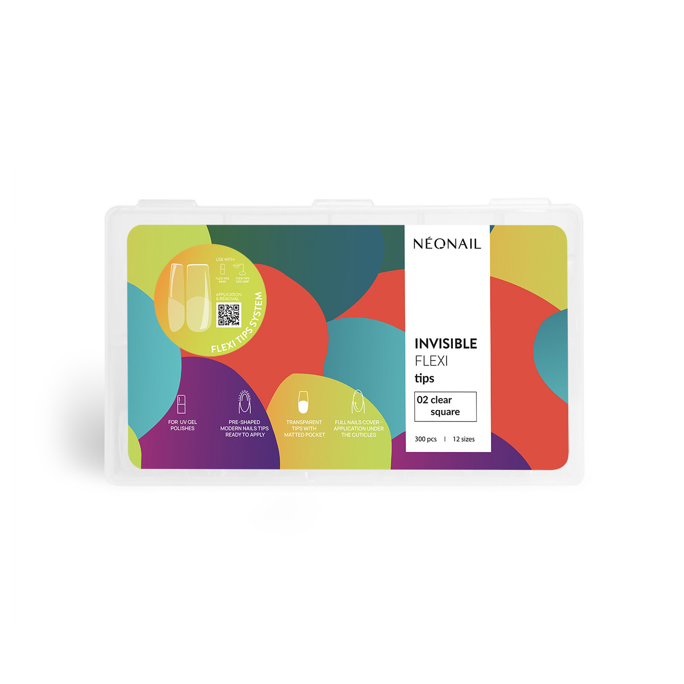Tips Flexibles para alargar u&ntilde;as Invisible Flexi Tips 02 Clear Square