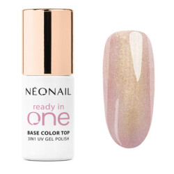 Esmalte semipermanente 3-in-1 One Rose Glow 01 &ndash; con efecto purpurina