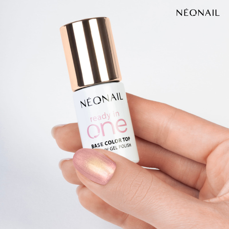 Esmalte semipermanente 3-in-1 One Rose Glow 01 &ndash; con efecto purpurina