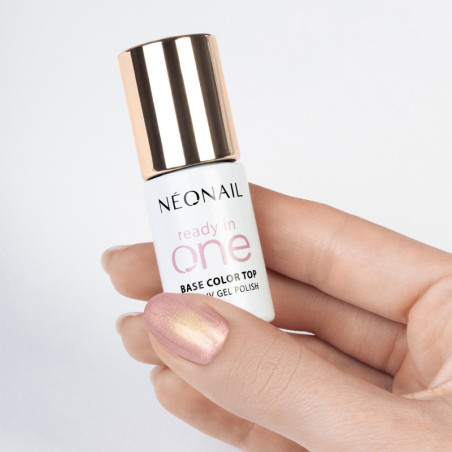 Esmalte semipermanente 3-in-1 One Rose Glow 01 – con efecto purpurina