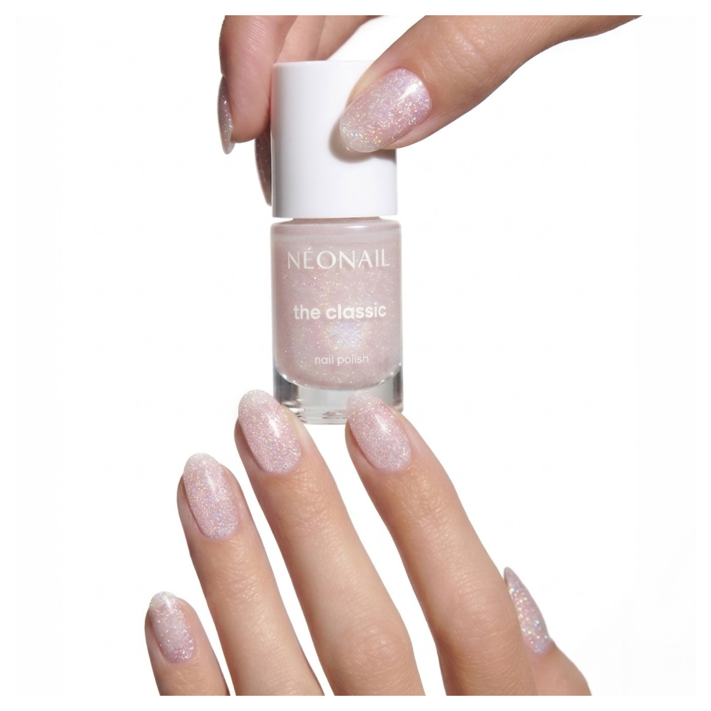 Esmalte de uñas blanco clásico - Glittery Mist 02 Esmalte de uñas blanco clásico - Glittery Mist 02