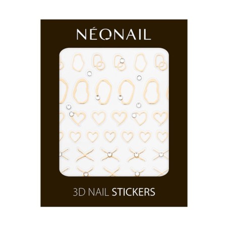 3D Nail Stickers Gold Abstract – un toque de lujo en tus uñas | NEONAIL