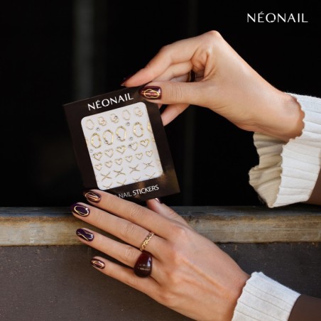 3D Nail Stickers Gold Abstract &ndash; un toque de lujo en tus u&ntilde;as | NEONAIL