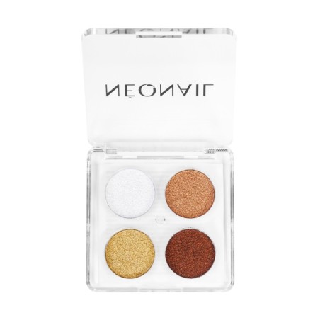 Paleta de polvos compactos (4 tonos) &ndash; efecto met&aacute;lico o cromado | NEONAIL