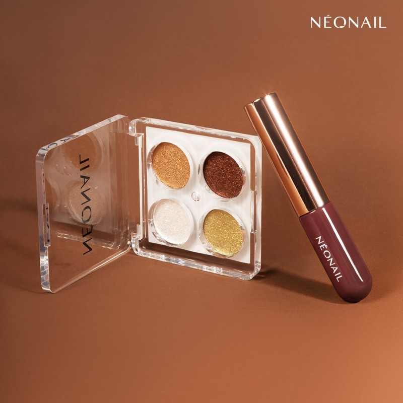 Paleta de polvos compactos (4 tonos) &ndash; efecto met&aacute;lico o cromado | NEONAIL