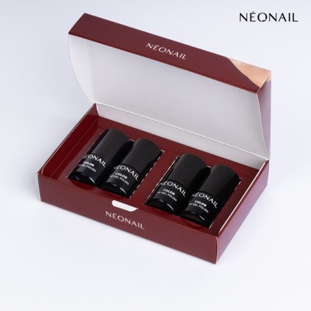 Dark Elegance &ndash; Set de 4 esmaltes semipermanentes mini | NEONAIL
