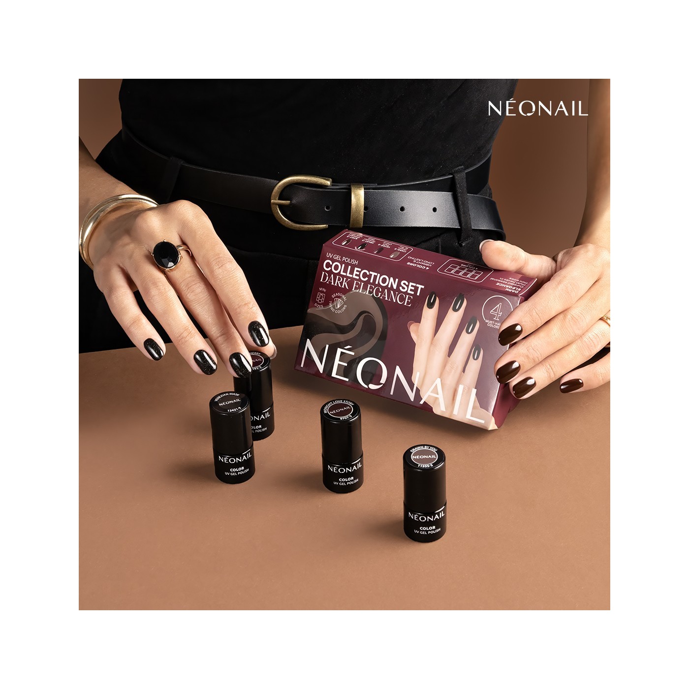 Dark Elegance – Set de 4 esmaltes semipermanentes mini | NEONAIL Dark Elegance – Set de 4 esmaltes semipermanentes mini | NEONAIL