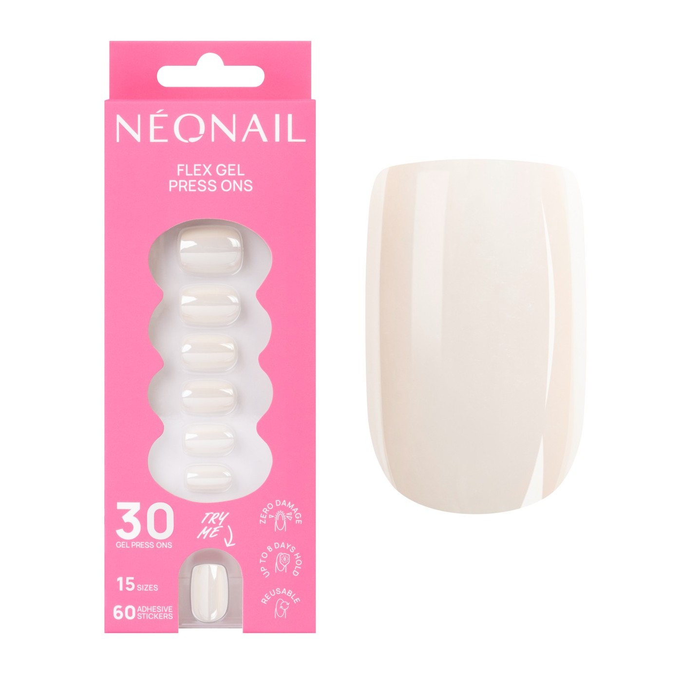 Flex Gel Press Ons 30 ud - Glazed Toffee Short Square | NEONAIL Flex Gel Press Ons 30 ud - Glazed Toffee Short Square | NEONAIL