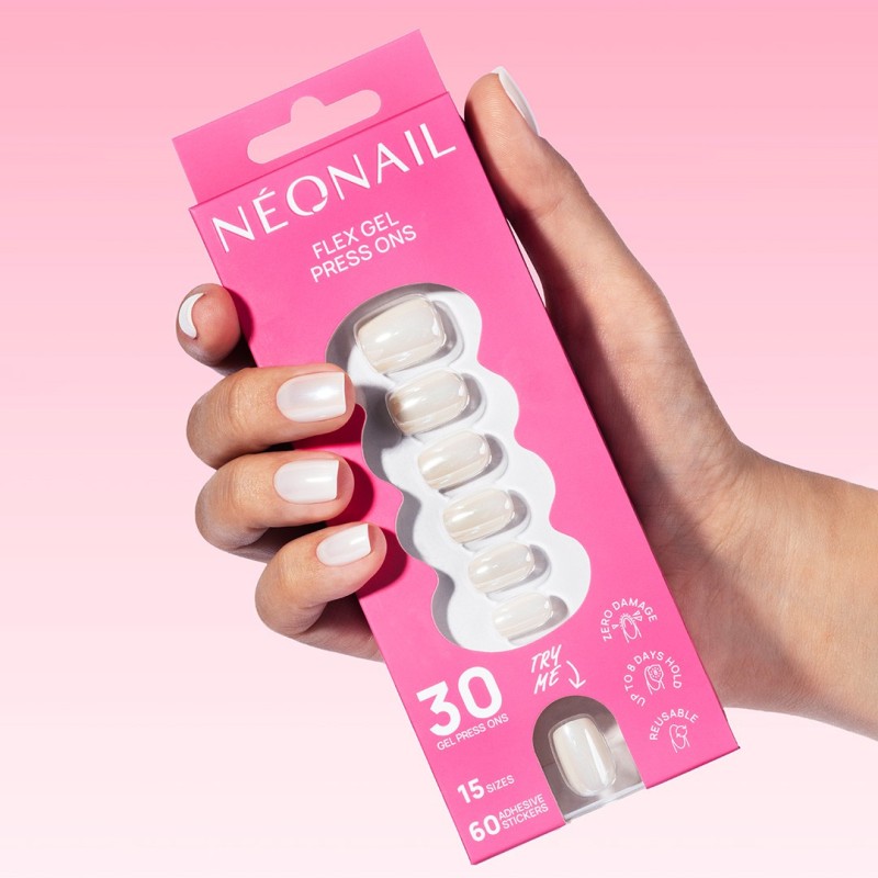Flex Gel Press Ons 30 ud - Glazed Toffee Short Square | NEONAIL Flex Gel Press Ons 30 ud - Glazed Toffee Short Square | NEONAIL