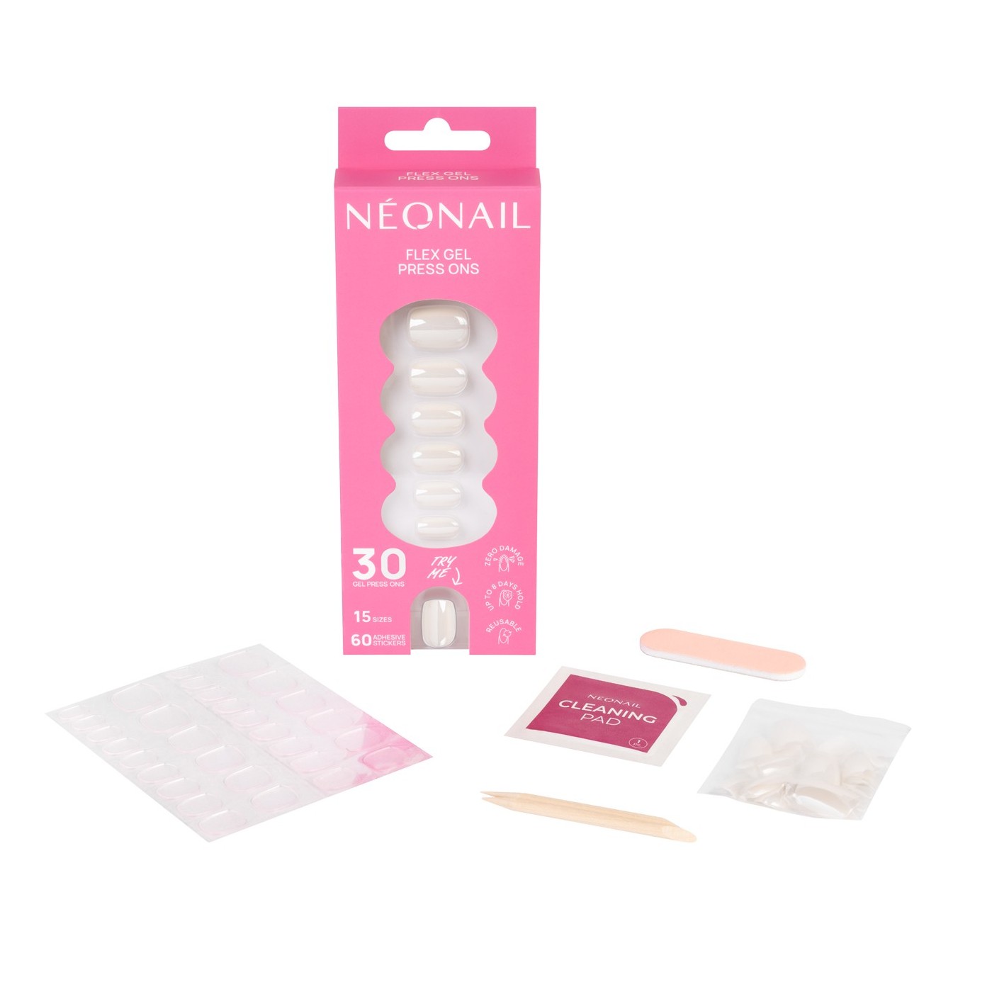 Flex Gel Press Ons 30 ud - Glazed Toffee Short Square | NEONAIL Flex Gel Press Ons 30 ud - Glazed Toffee Short Square | NEONAIL