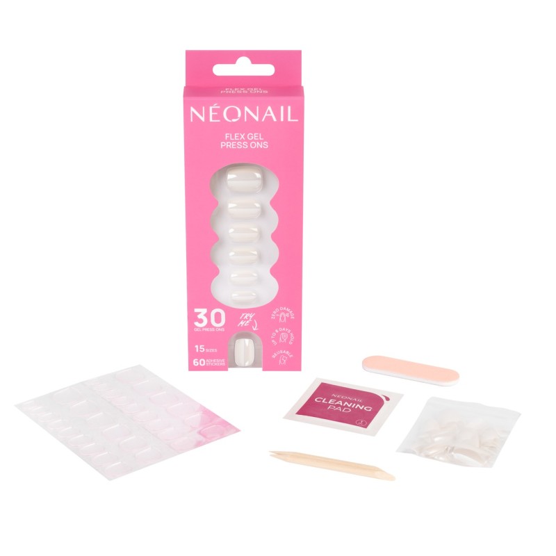 Flex Gel Press Ons 30 ud - Glazed Toffee Short Square | NEONAIL Flex Gel Press Ons 30 ud - Glazed Toffee Short Square | NEONAIL