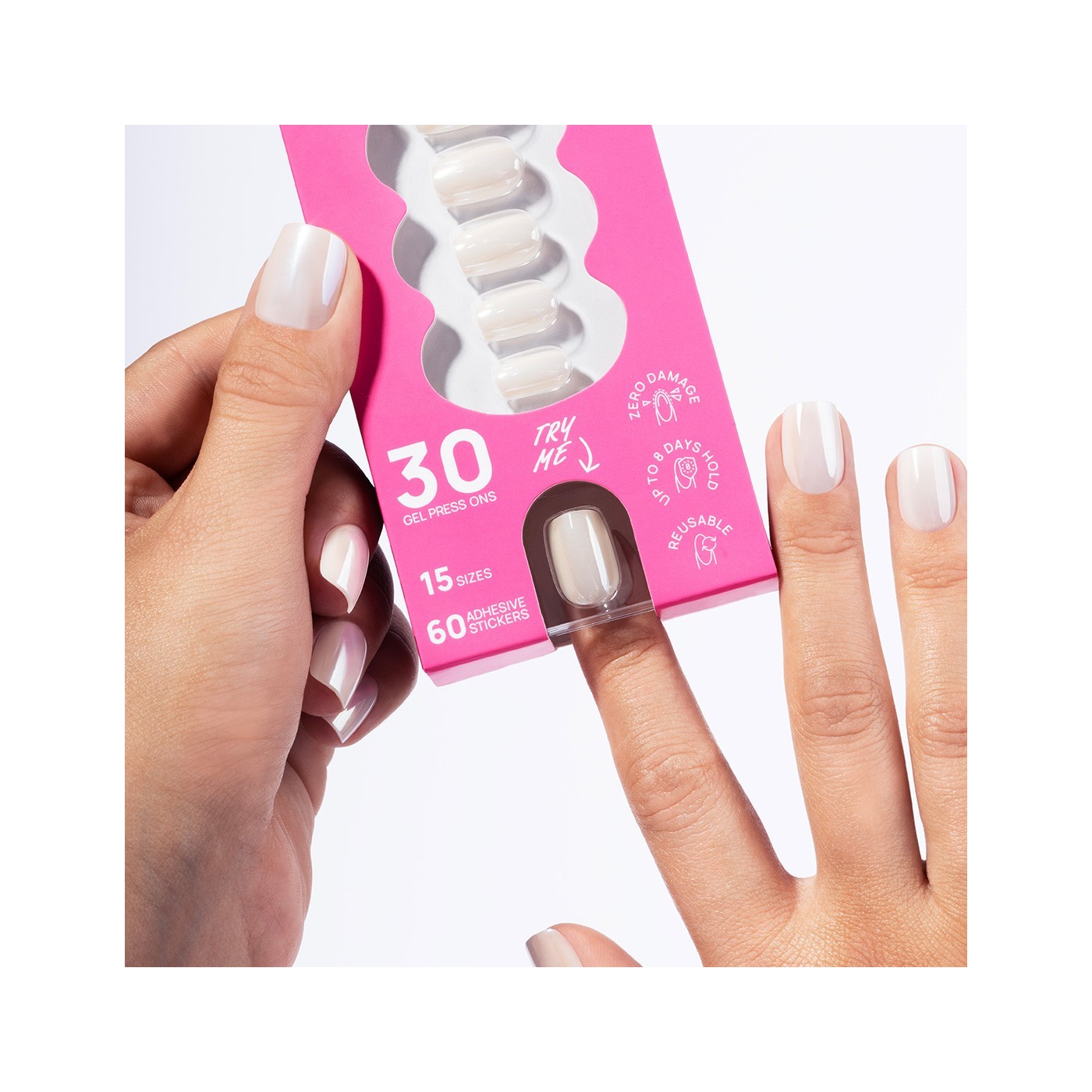 Flex Gel Press Ons 30 ud - Glazed Toffee Short Square | NEONAIL Flex Gel Press Ons 30 ud - Glazed Toffee Short Square | NEONAIL